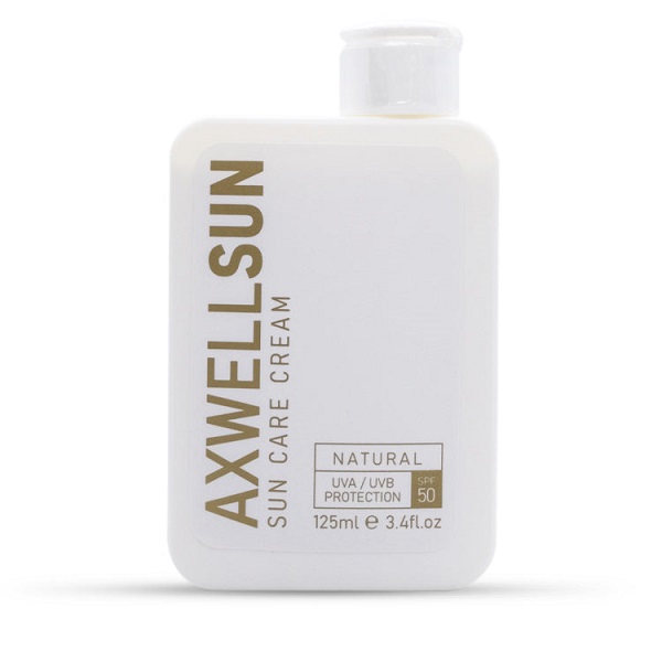 ضدافتاب ضد لک پرمیوم اکسول مدل  axwell sun care cream spf 50 50 and 125 ml  در حجم 50 و 125 میل