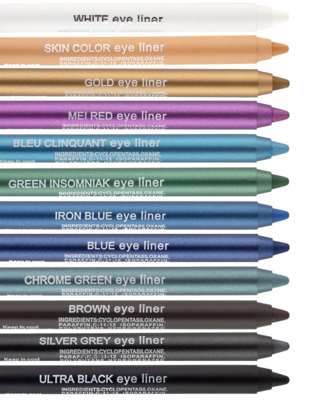 مداد چشم رنگی تیکاتی برند ترک Colored eye pencil tikkati