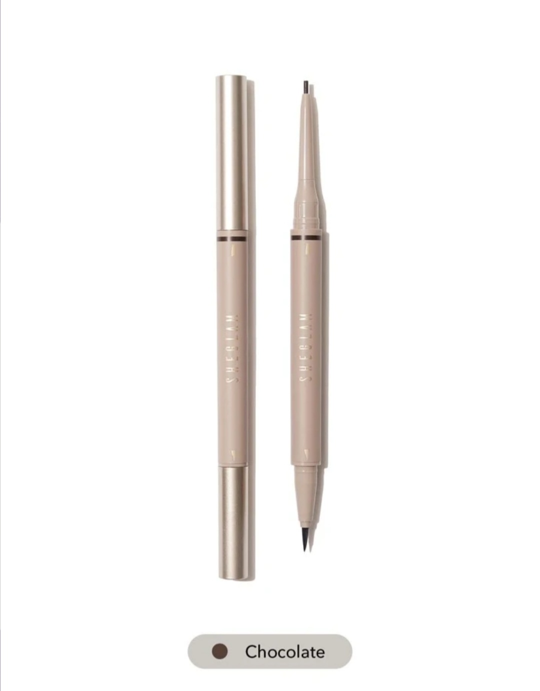 مداد ابرو دو سر شیگلم رنگ شکلاتی | Sheglam Brows on Demand 2 in 1 Brow Pencil – chocolate