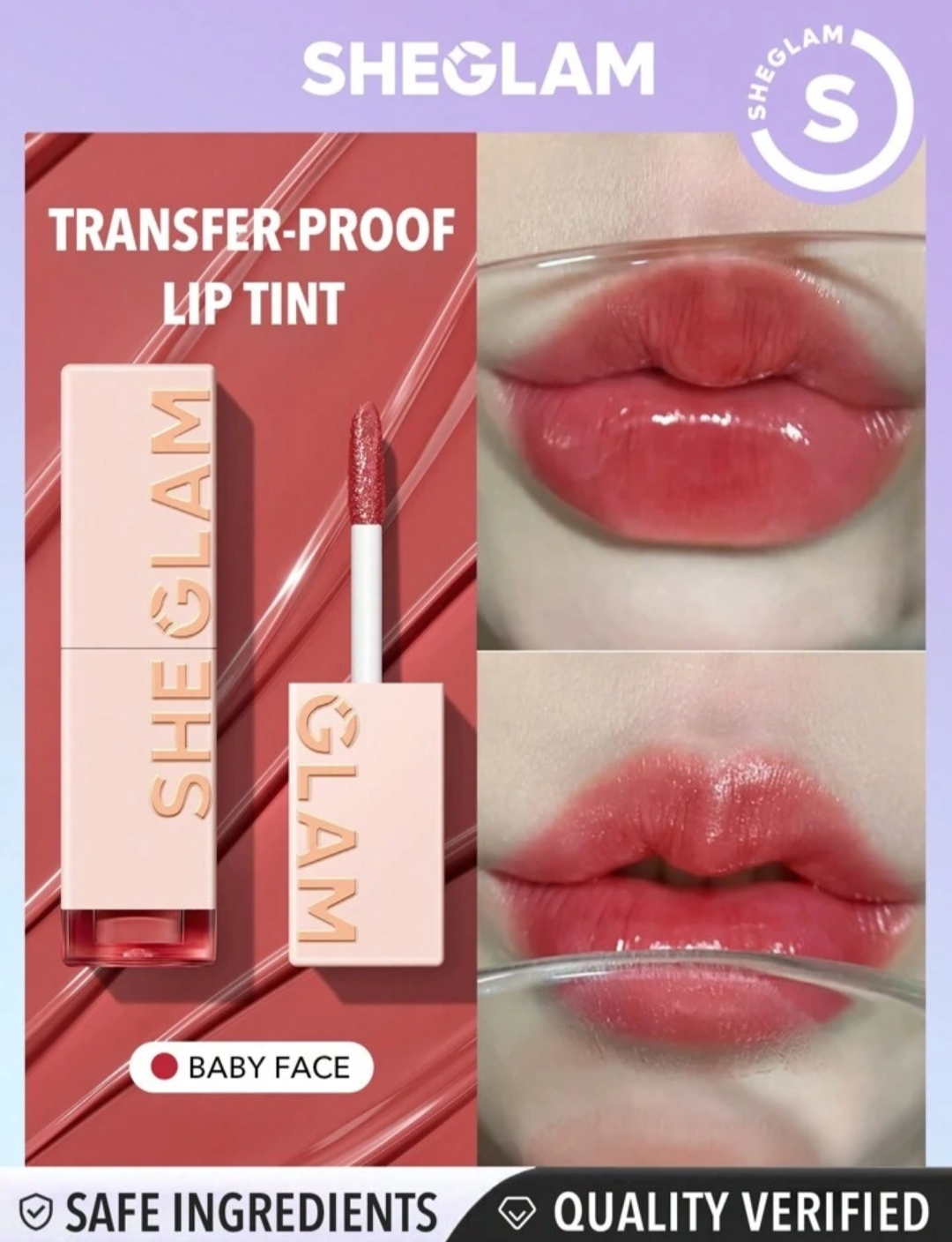 تینت لب شیگلم مدل  TAKE A HINT lip tint در دو رنگ birthday lips and level up
