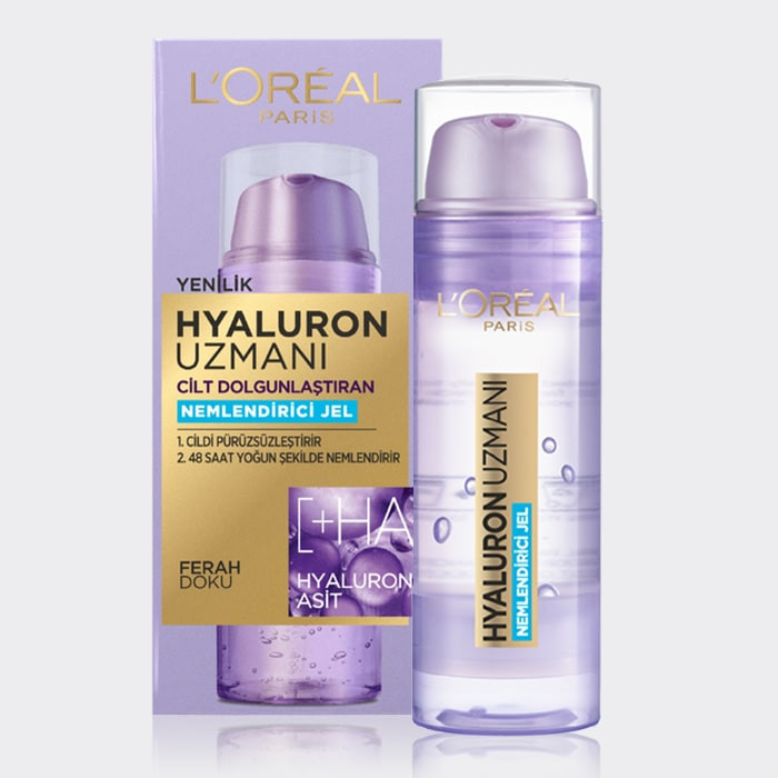 ژل آبرسان و مرطوب کننده هیالورونیک اسید لورال (اصل) مدل loreal paris Hyaluron Expert (Specialist) concentrated gel