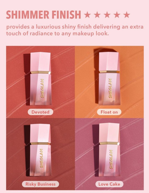 رژگونه مایع شیمردار شیگلم (اصل) مدل SHEGLAM Color Bloom Dayglow Liquid Blush Shimmer Finish