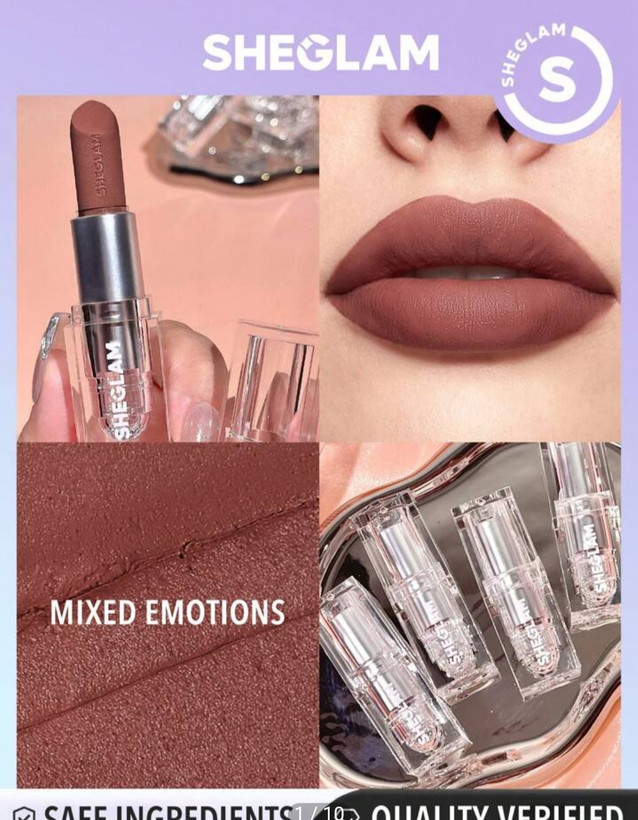 رژ لب جامد مات شیگلم (اصل) مدل کریستال SHEGLAM Cosmic Crystal Matte Lipstick
