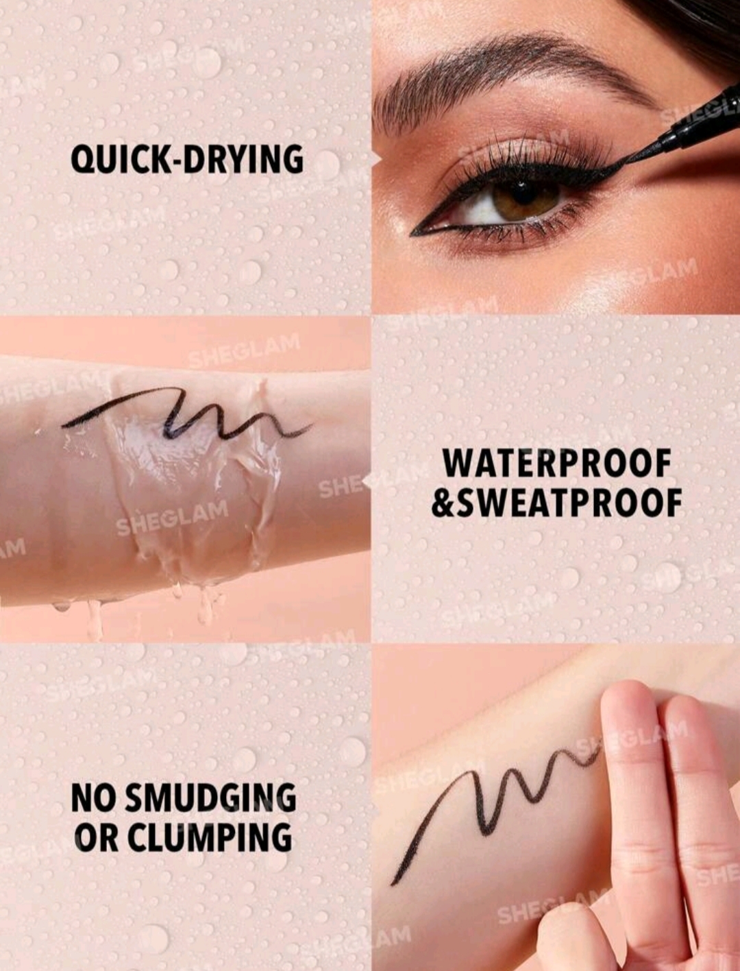 خط چشم مایع و ماژیکی مشکی ضد آب مدل آن اینتراپتد شیگلم (اصل) مدل Sheglam Uninterrupted Waterproof Liquid Eyeliner