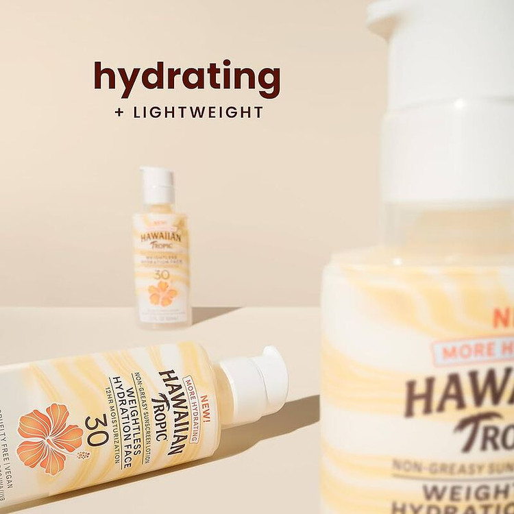 ضد آفتاب محافظ صورت هاوایی (اصل) Hawaiian Tropic Hydrating Face SPF 30 (50ml)