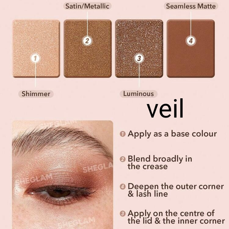 سایه چشم چهار تایی (اصل) ESSENTIAL SQUARE رنگ SERENDIPITY شیگلم SHEGLAM