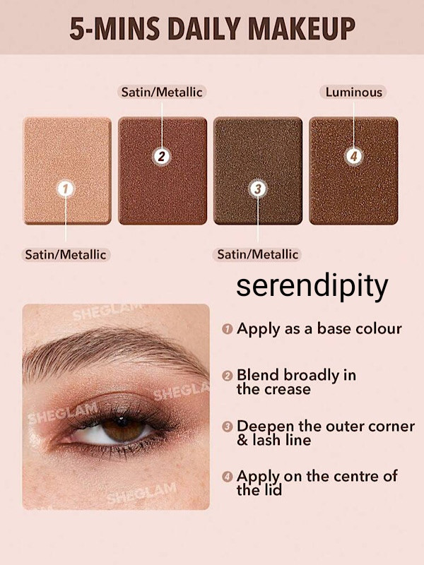 سایه چشم چهار تایی (اصل) ESSENTIAL SQUARE رنگ SERENDIPITY شیگلم SHEGLAM