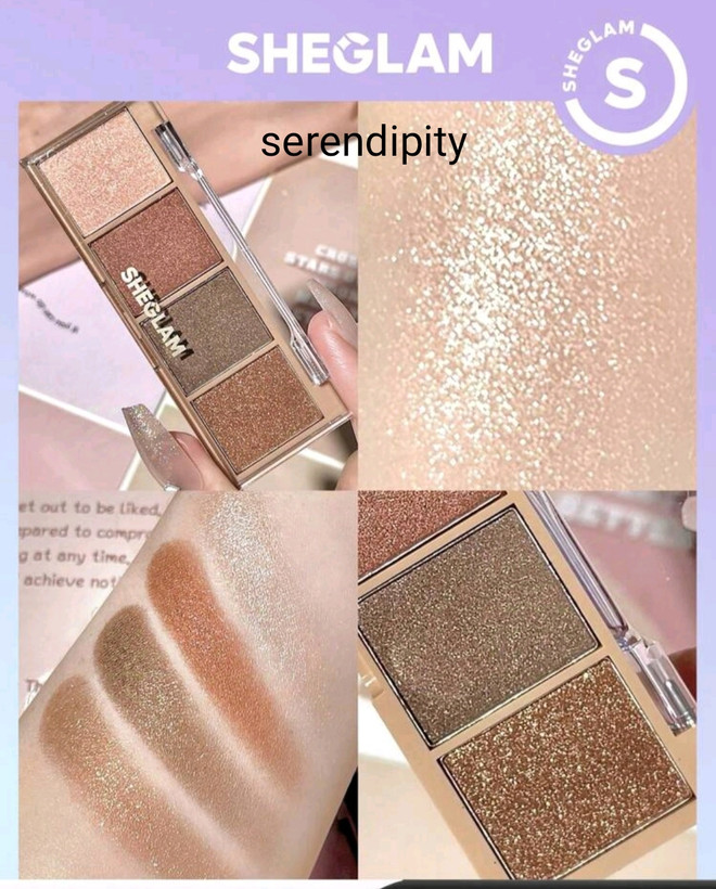 سایه چشم چهار تایی (اصل) ESSENTIAL SQUARE رنگ SERENDIPITY شیگلم SHEGLAM