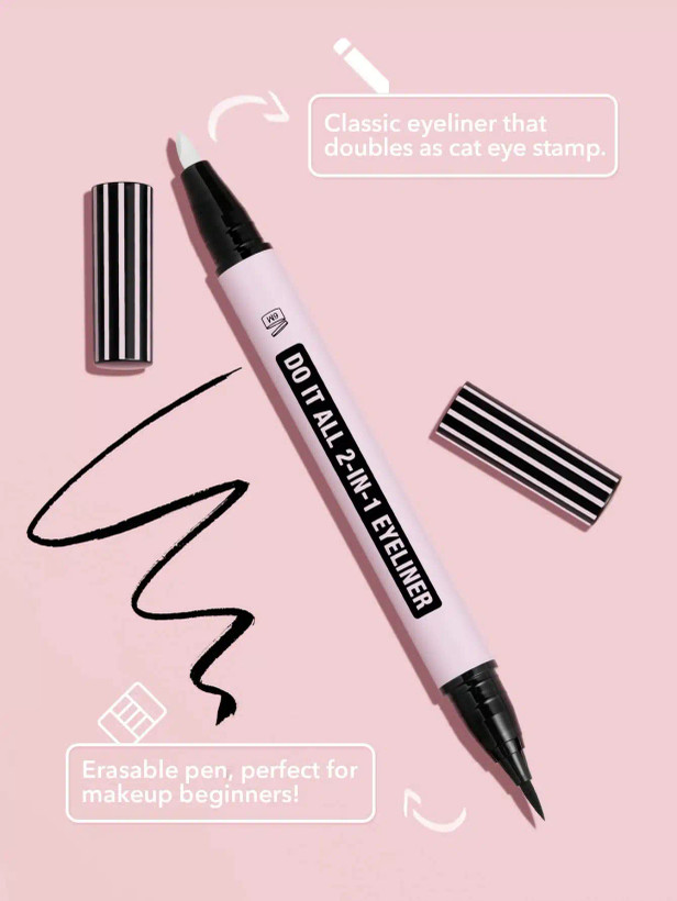 خط چشم ماژیکی و ضد آب 2 در 1 مدل دو ایت آل شیگلم(اصل)Sheglam Do It All 2-in-1 Eyeliner