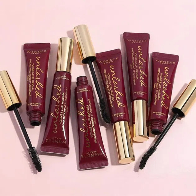 ریمل حجم دهنده و فرکننده و بلند کننده واندر بیوتی مدل unlashed فولسایز ۹گرمی مدل Wander beauty Unlashed Volume & Curl Mascara 9g