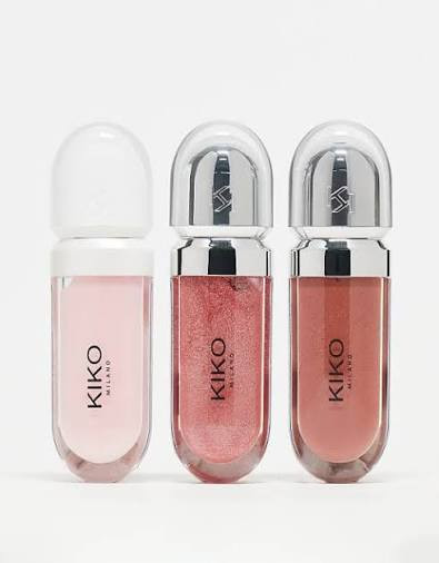 ست ۳عددی glossy lip set کیکو (فروش تکی و ست) شامل دو عدد لیپ گلاس شاینی 3d hydra و یک کرم لب حجم دهنده کیکو میلانو سایز بزرگ اصل