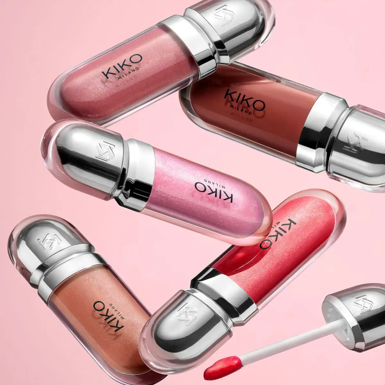 ست ۳عددی glossy lip set کیکو (فروش تکی و ست) شامل دو عدد لیپ گلاس شاینی 3d hydra و یک کرم لب حجم دهنده کیکو میلانو سایز بزرگ اصل