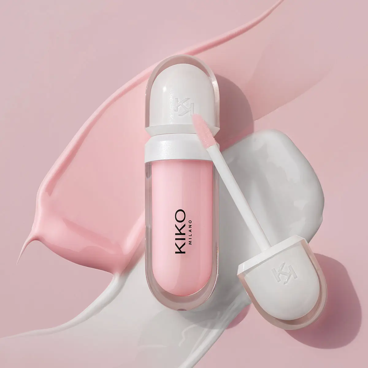 حجم دهنده لب کرمی کیکو میلانو رنگ 01 tutu rose جدا شده از ست glossy lip set